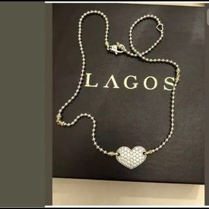 LAGOS Diamond heart necklace